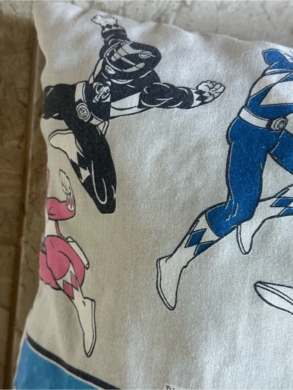 1994 Power Rangers Vintage Pillow 20x22